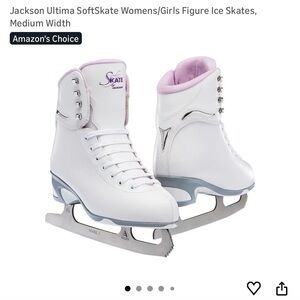 JACKSON White and Light Pink Girls Figure Ice Skates